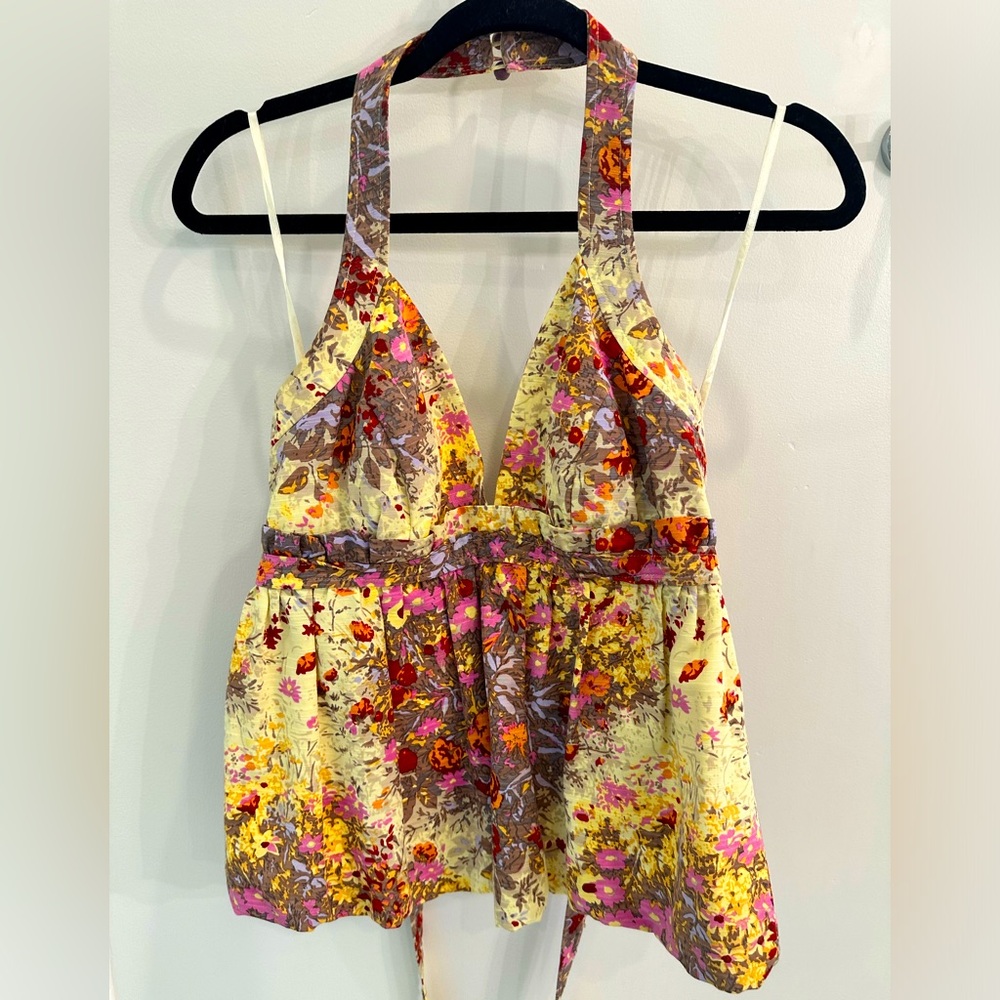 Gorgeous Vintage Tracy Reese Nee York Halter. Size 2. Multi colored.